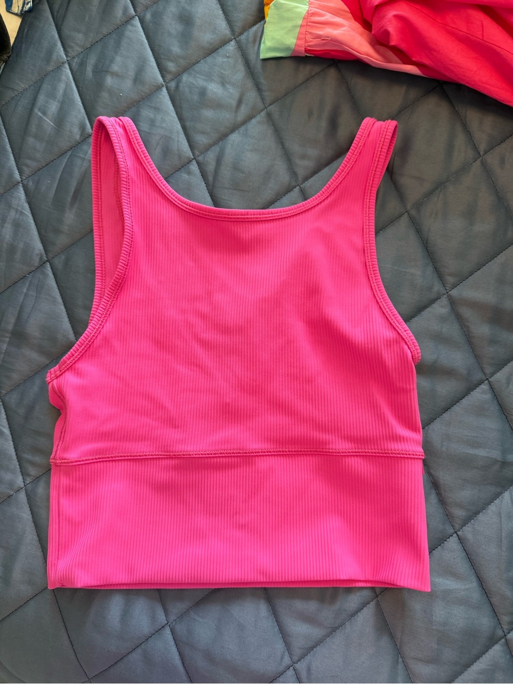 Lululemon Size 4 Hot Pink Longline Racerback Sports Bra Tank